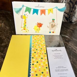 HALLMARK : Festive “Welcome Baby” Greeting Card ** 5 FOR $25 **